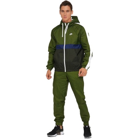 Nike Hooded Woven Tracksuit pour homme avec capuche et coupe Regular Fit, en polyester tissé léger